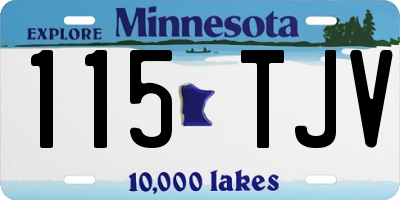 MN license plate 115TJV