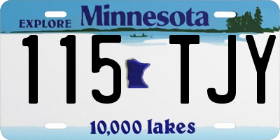 MN license plate 115TJY