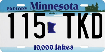 MN license plate 115TKD
