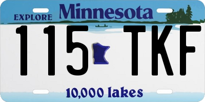 MN license plate 115TKF