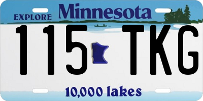 MN license plate 115TKG
