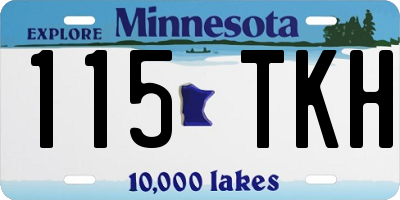 MN license plate 115TKH