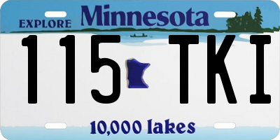 MN license plate 115TKI