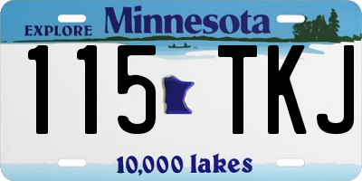 MN license plate 115TKJ
