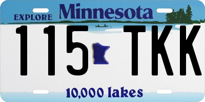 MN license plate 115TKK