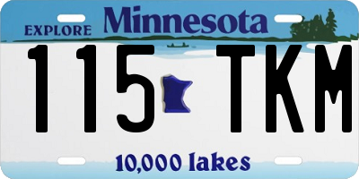 MN license plate 115TKM