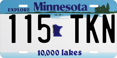 MN license plate 115TKN