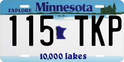 MN license plate 115TKP