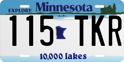 MN license plate 115TKR