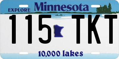MN license plate 115TKT