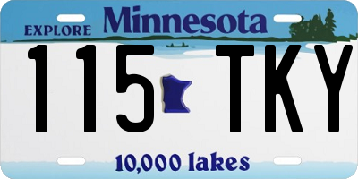 MN license plate 115TKY