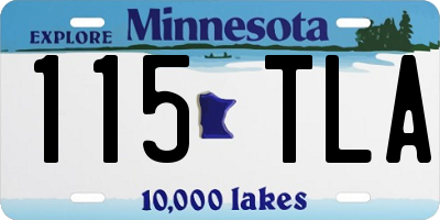 MN license plate 115TLA