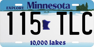 MN license plate 115TLC