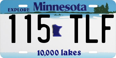MN license plate 115TLF