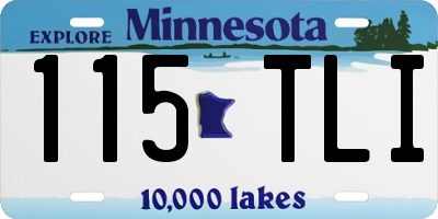 MN license plate 115TLI