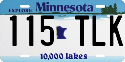 MN license plate 115TLK