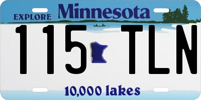 MN license plate 115TLN