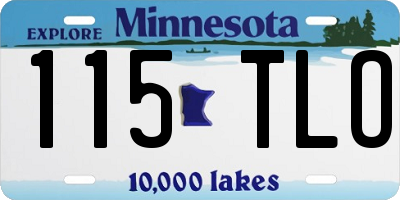 MN license plate 115TLO