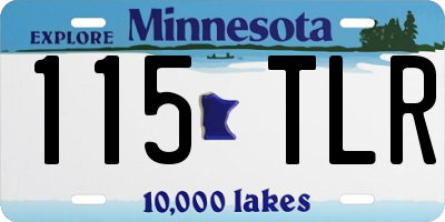 MN license plate 115TLR