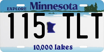 MN license plate 115TLT