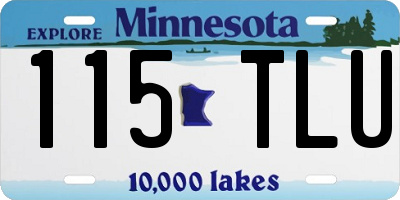 MN license plate 115TLU