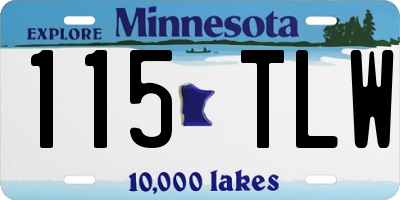 MN license plate 115TLW