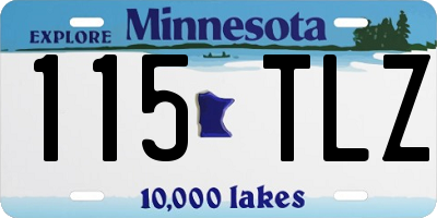 MN license plate 115TLZ