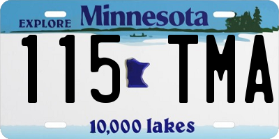 MN license plate 115TMA