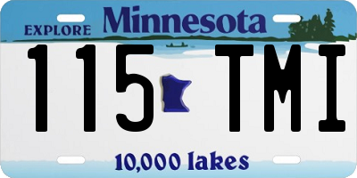 MN license plate 115TMI