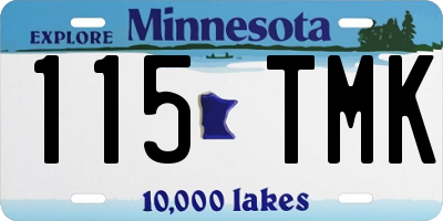 MN license plate 115TMK