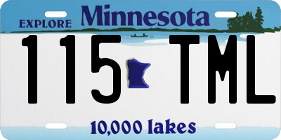MN license plate 115TML
