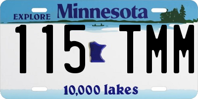 MN license plate 115TMM
