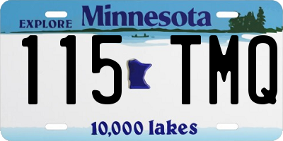 MN license plate 115TMQ