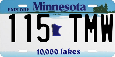 MN license plate 115TMW