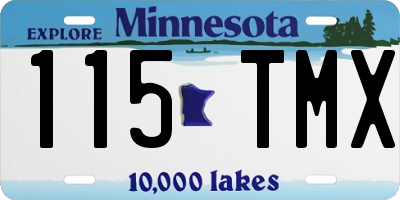 MN license plate 115TMX