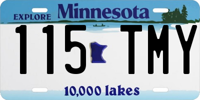 MN license plate 115TMY
