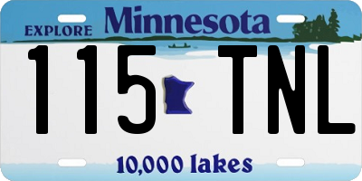 MN license plate 115TNL
