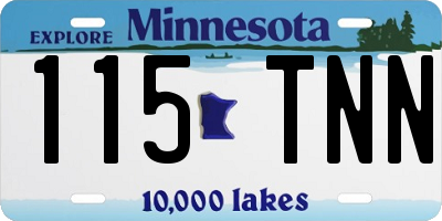 MN license plate 115TNN