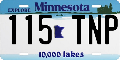 MN license plate 115TNP