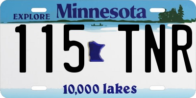 MN license plate 115TNR