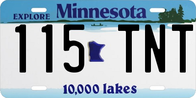 MN license plate 115TNT