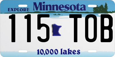 MN license plate 115TOB