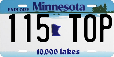 MN license plate 115TOP
