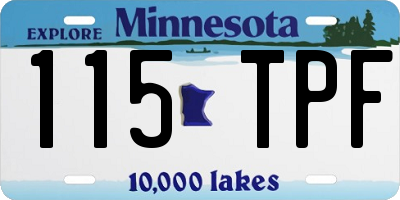 MN license plate 115TPF
