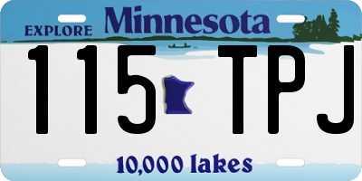 MN license plate 115TPJ