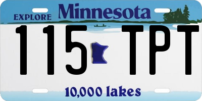 MN license plate 115TPT