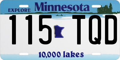 MN license plate 115TQD