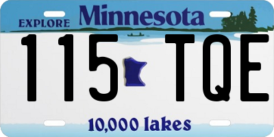 MN license plate 115TQE