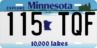 MN license plate 115TQF