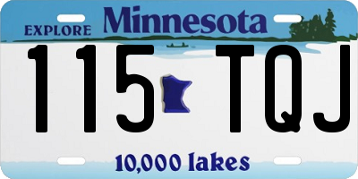 MN license plate 115TQJ